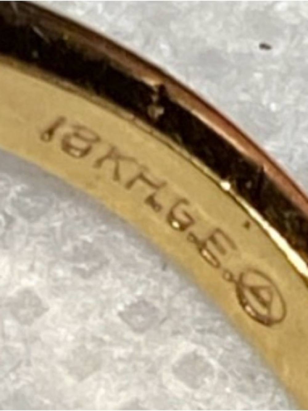 Gold tone & Cameo ring 18K HGE 7 1/2 - Picture 7 of 9